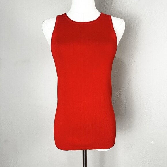 Modern Citizen Tank Top Knit Red Round Neck Sleeveless Rayon Size Large‎ - Picture 1 of 12